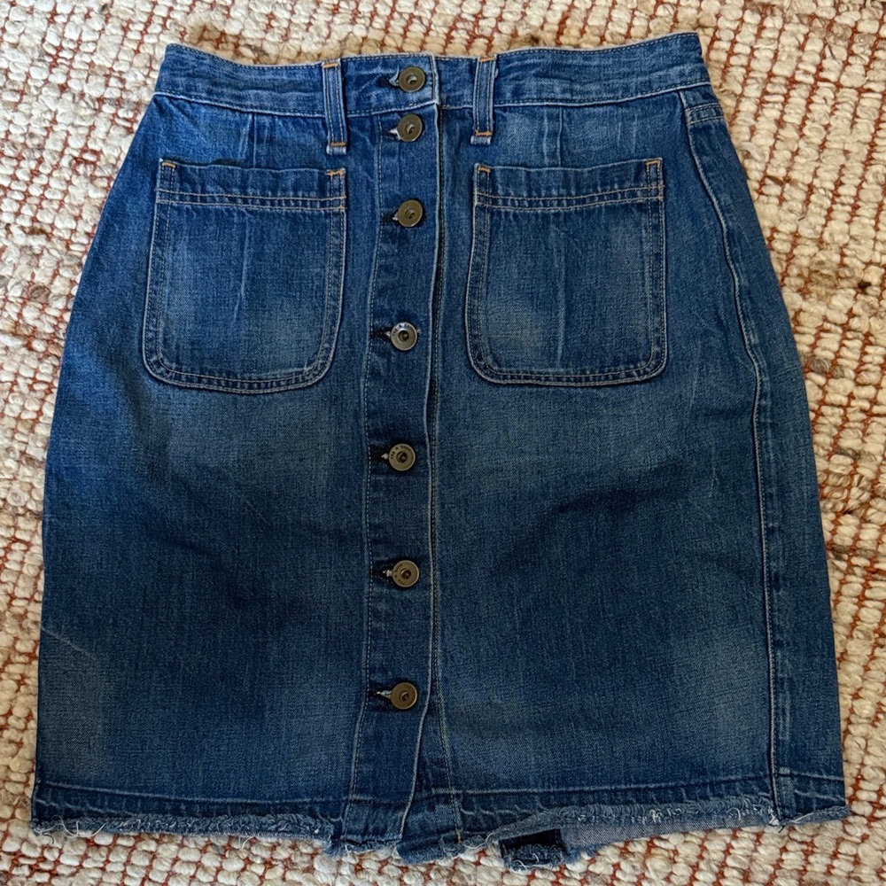 rag & bone Blue Denim Pencil Skirt - Picture 2 of 4
